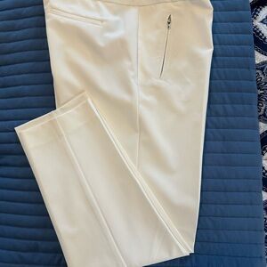 Dressy Valerie Stevens Cream Straight Leg Pants